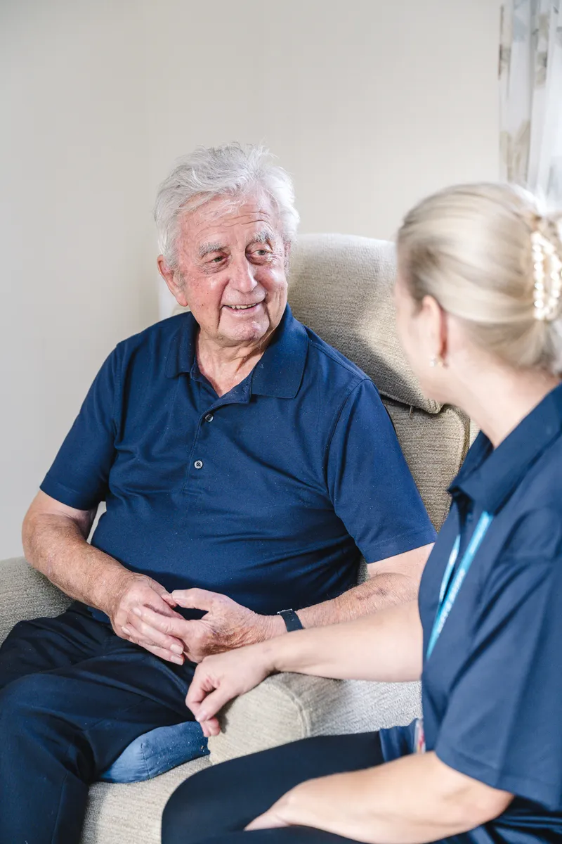 Abney & Baker care professional on a companionship visit in Corsham, Wiltshire.